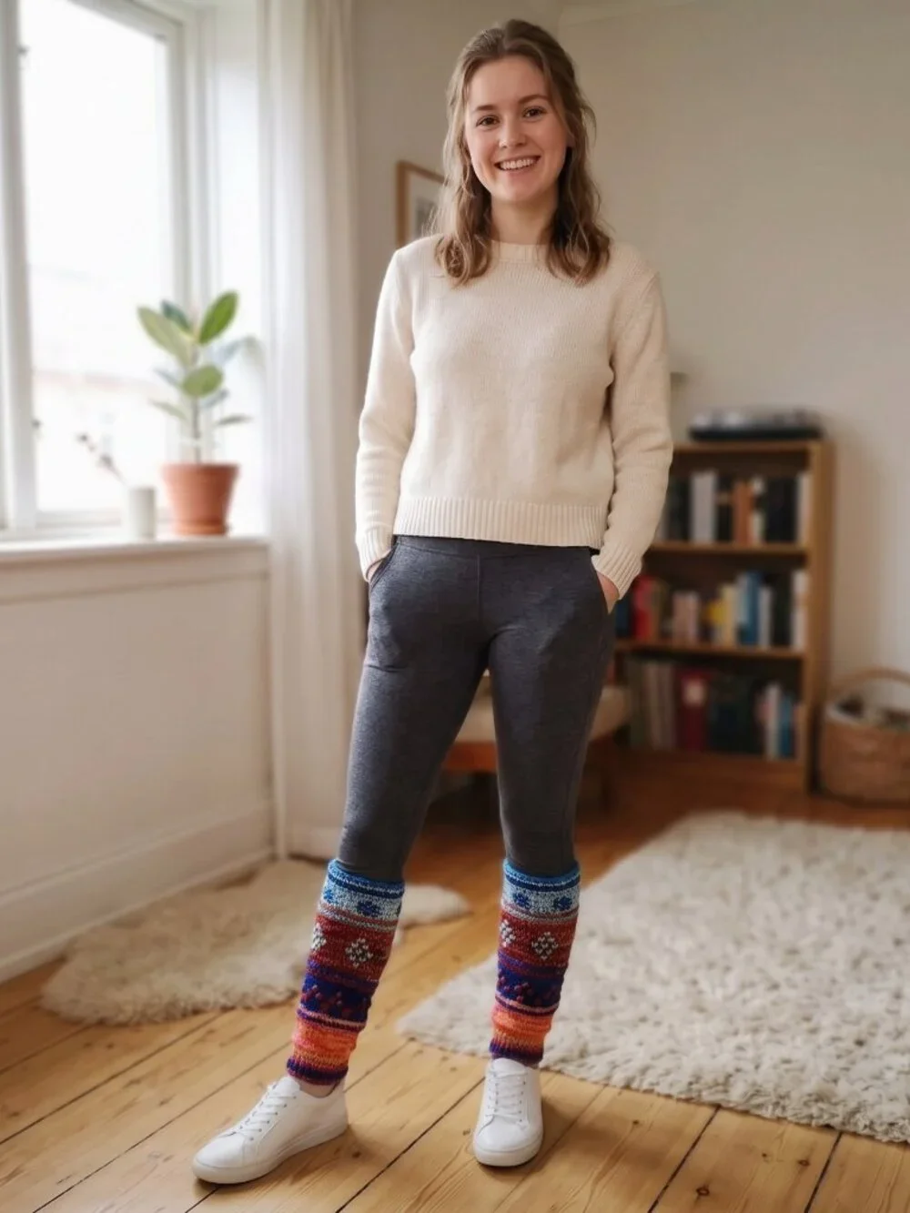 Andean Booties Hand-Knitted Wool Warm Winter Socks